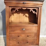 High chest of drawers furniture XIXth with niche