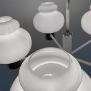 Lustre Space Age opaline chrome années 70