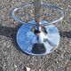 Paire de tabourets de bar vintage chrome et skai