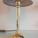 Lampe en  métal doré et abat jour peau de peche / vintage années 70-80