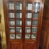 Small-checked walnut bookcase