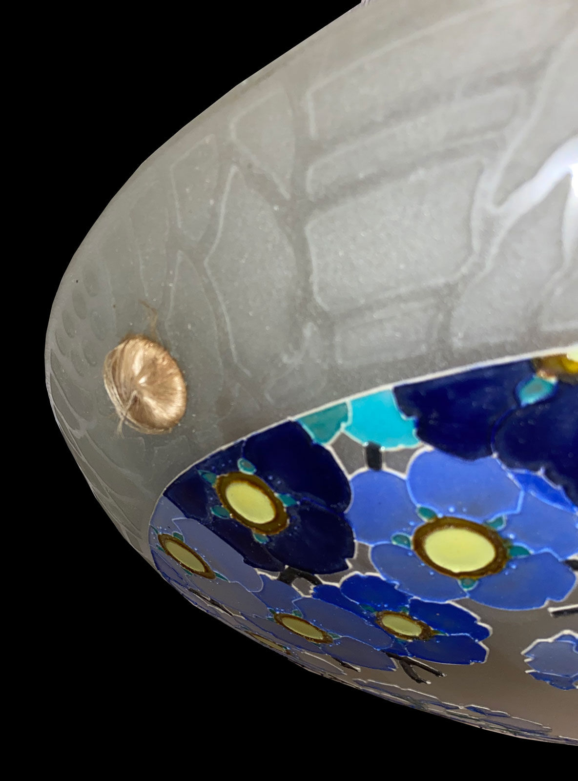 Loys lucha acid-engraved glass hanging