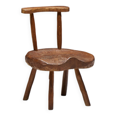 Chaise Wabi Sabi d'Art Populaire, France, 19ème Siècle