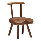 Folk Art Wabi Sabi Chair, France, 19th Century