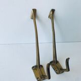 Pair of vintage brass hooks