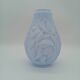 Art Deco Opaline Vase Blue Pastel Glass Pine Cone Decoration France 1930s