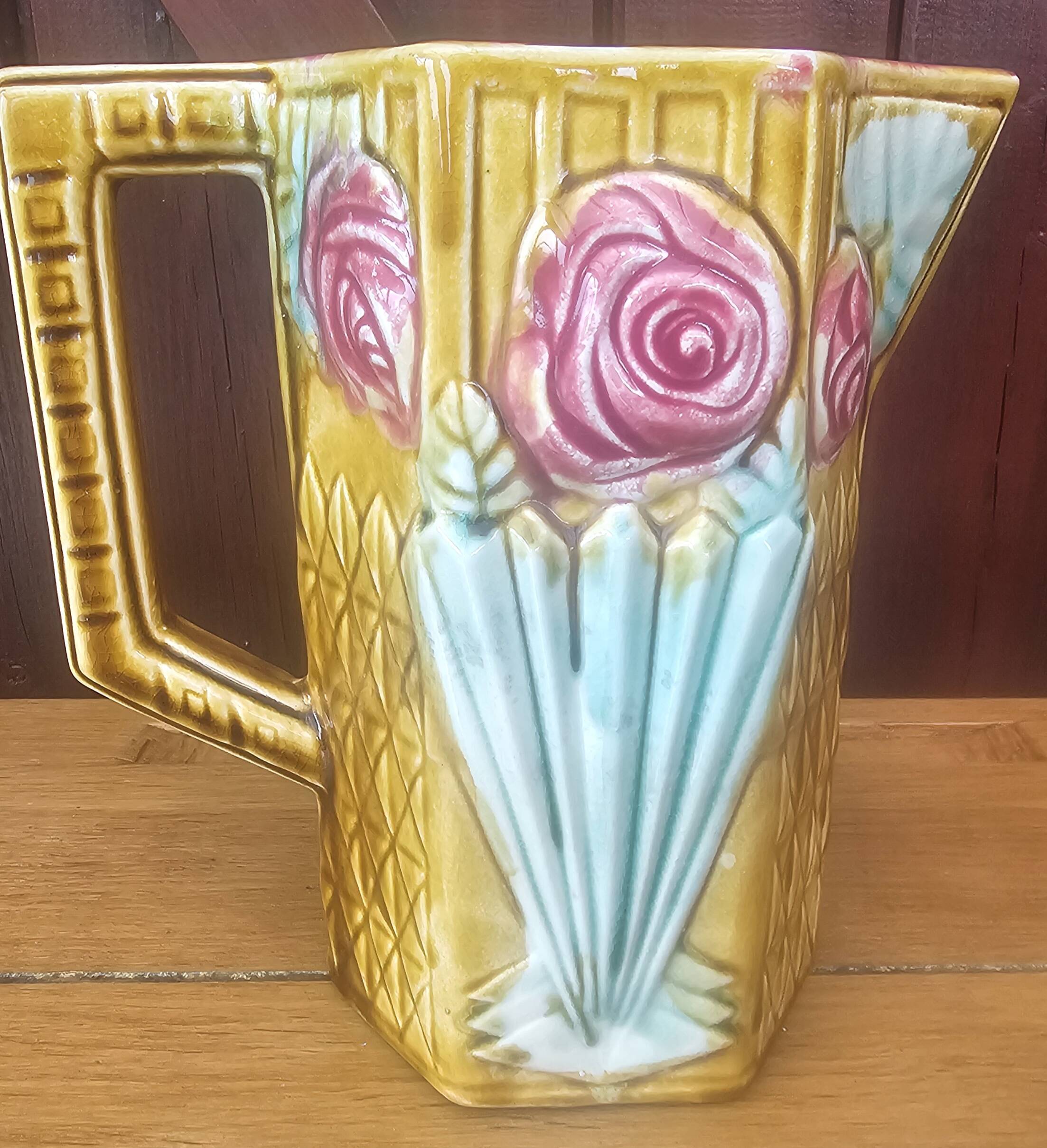 Art Deco slipware water jug