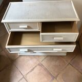 Vintage rattan dresser