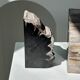 Black petrified wood bookend H17 L17 P6