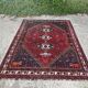 Large Persian carpet XL from Shiraz with Persepolis patterns, hand-knotted in naturally dyed wool.