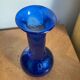 Blue blown glass vase