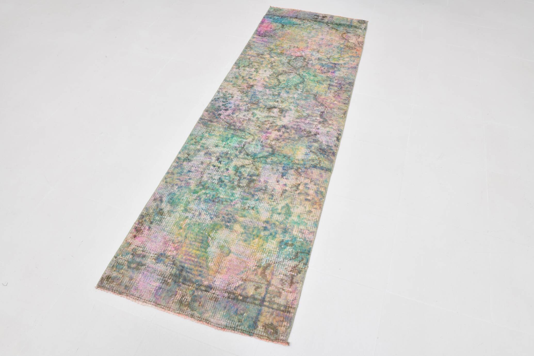 2x8 Multicolor Vintage Runner Rug, 80x248Cm