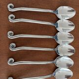 24-piece vintage stainless steel cutlery set with spiral handles - cutlery set