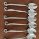 Vintage 24-piece stainless steel cutlery set with spiral handles