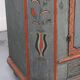 Rustic Farmhouse Folk Art Painted Bridal Cabinet dated 1806