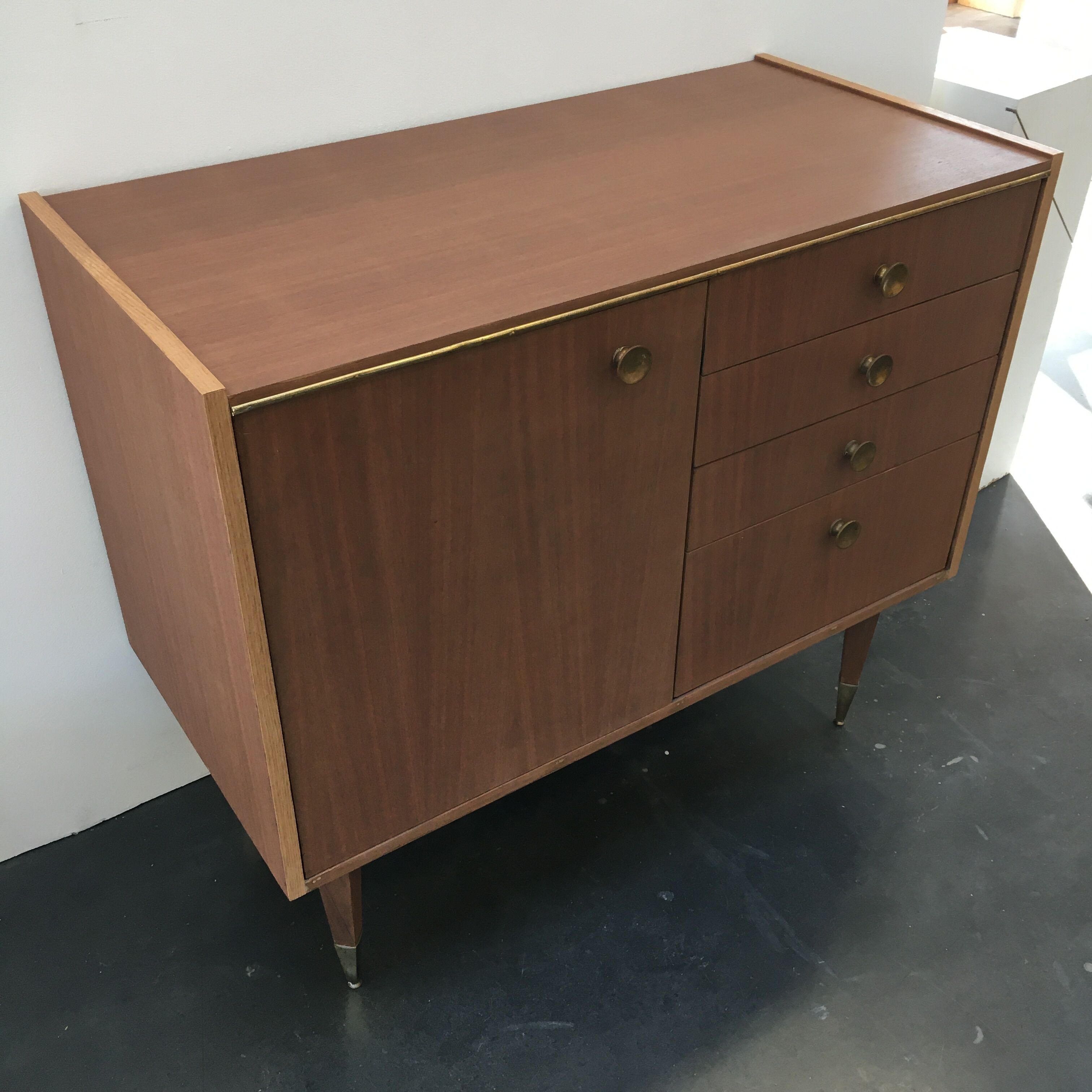 Scandinavian style teak chest of drawers