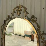 Brass psyche mirror 163x121cm