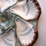 Oyster plate signed Terre de Fer Longchamp.