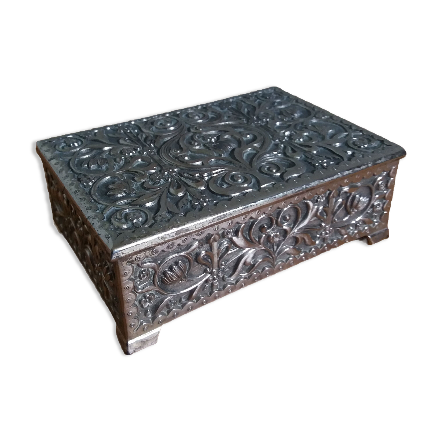 Silver plated jewelry box