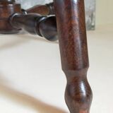Vintage turned solid wood tripod stool
