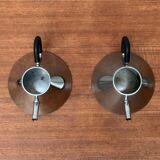 Postmodern Japanese kettle in stainless steel, set of 2