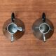 Postmodern Japanese kettle in stainless steel, set of 2