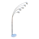 Rand articulated design floor lamp Adjustable Chromed metal