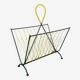 50s metal magazine rack with scoubidou