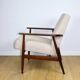 Armchair 'Lis', 1970s beige boucle design by Henryk Lis