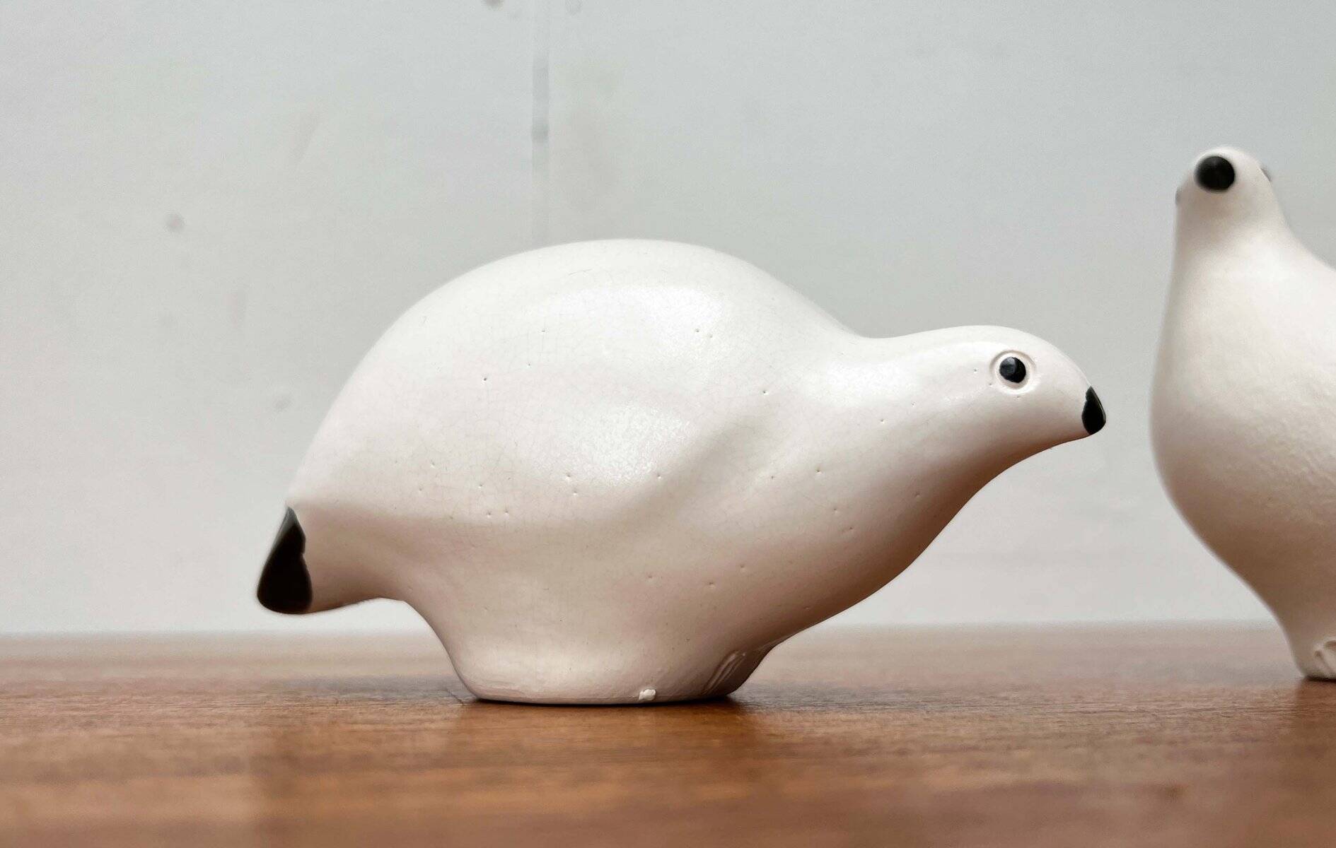 Vintage handmade ceramic bird whistles Riekko by Punainen Paja and Lintupaja, Finland, 1970s, set of 2.