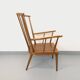 Vintage wooden armchair Baumann model Éventail from the 1960s.
