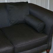 Canapé tapissé avec structure bois dur clair, style Art Déco