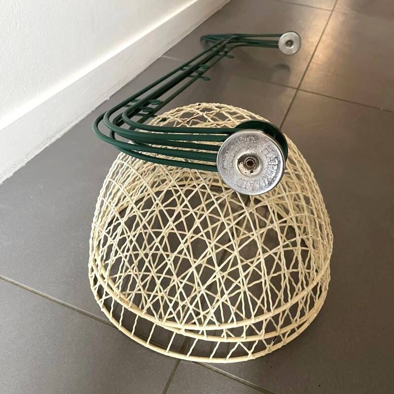 Support 3 baskets Happymaid 1950s – green metal