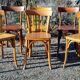 Mix 6 bistro chairs 50s/60s in curved wood