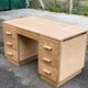 Bureau administratif extensible rénové en chêne du XIXème 130cm