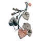 Murano glass and metal floral chandelier