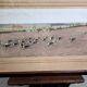 Hunting scene, watercolour engraving on paper signed by Cecil.