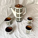 Boch Rambouillet - 1 coffee maker (25 cm), 1 milk jug, 1 sugar bowl and 2 cups - 1960