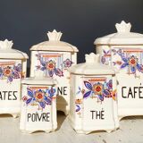 Five antique kitchen pots