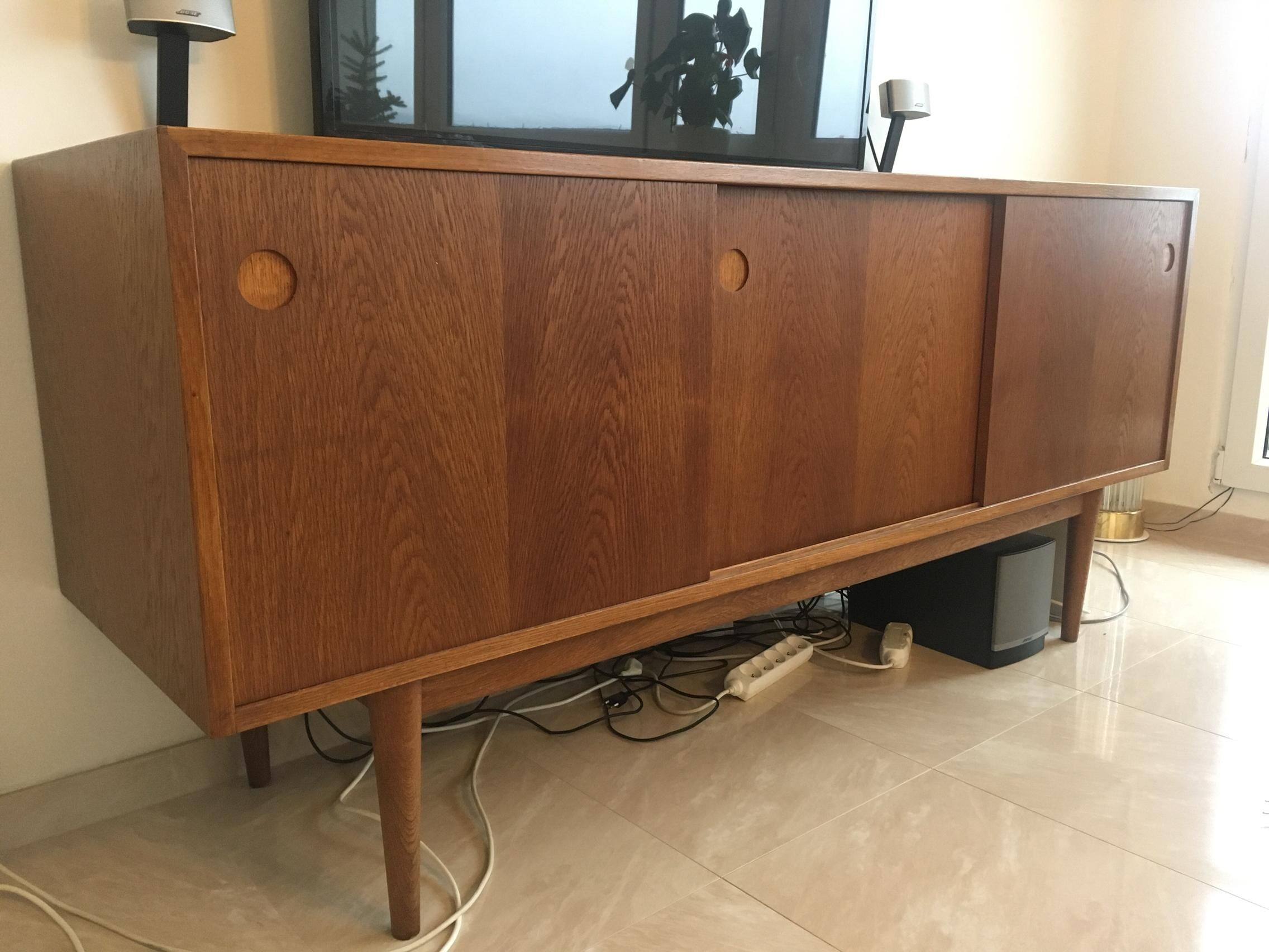 Scandinavian Modern Danish Sideboard, 1960s / Massive Oak