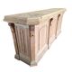Bistro counter with a Hungarian point design.