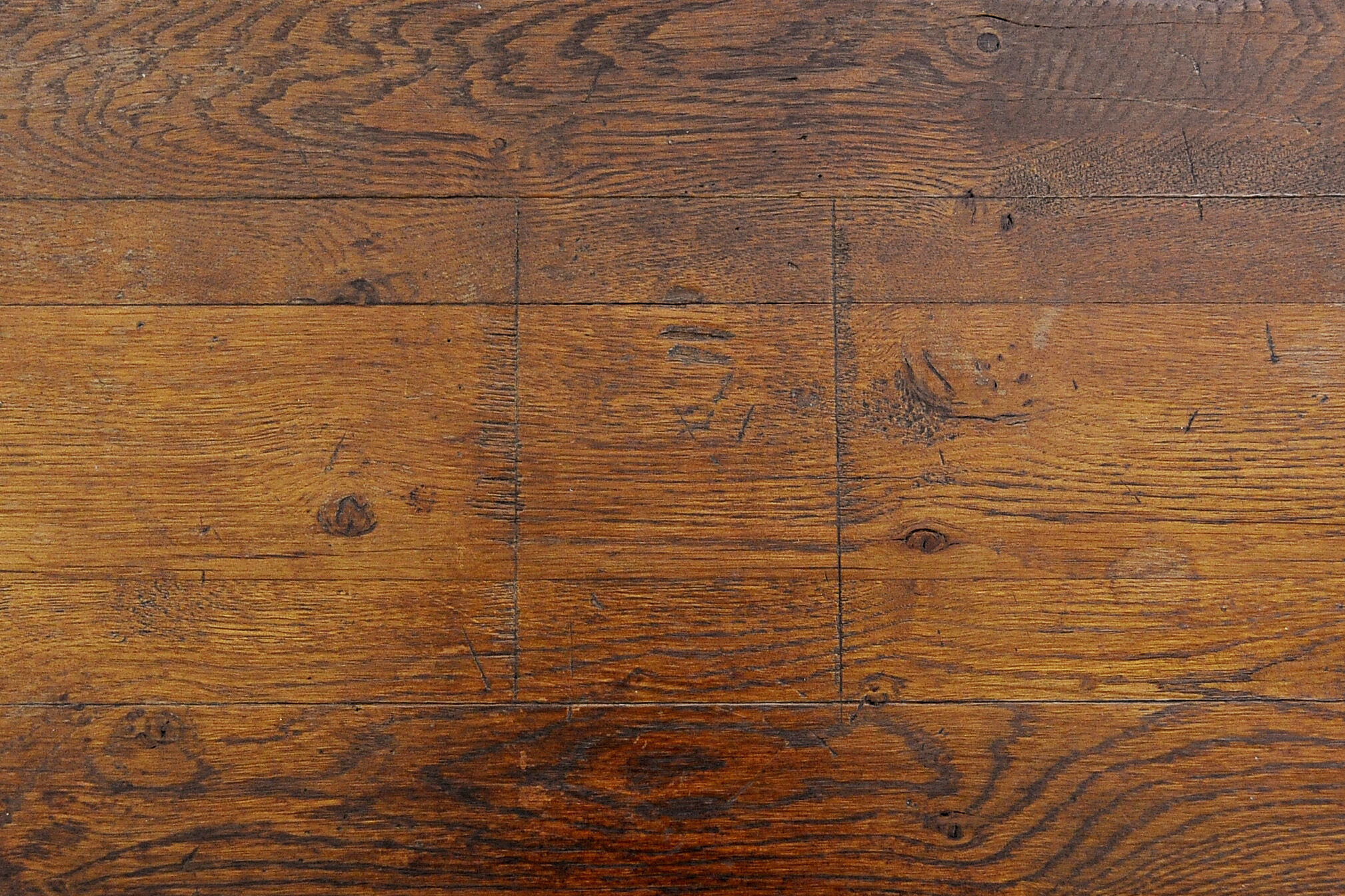 Minimalist bench made of solid chestnut wood - 50s