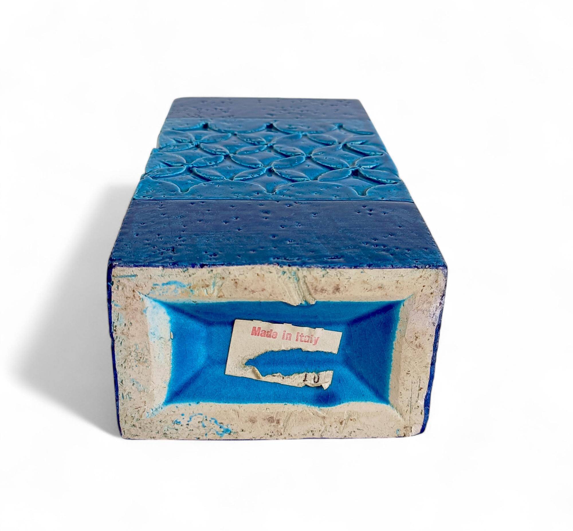 Vase en céramique Bitossi du milieu du siècle par Aldo Londi, Rimini Blu, années 1960.