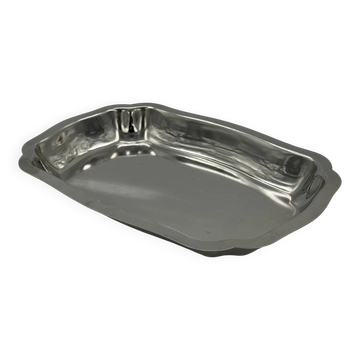 Plateau de service vintage en acier inoxydable