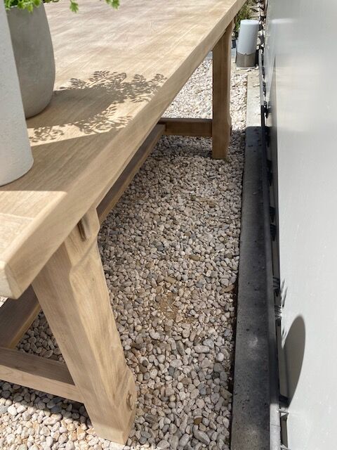 Stripped farmhouse table extensions to 255 cm