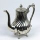Silver-plated metal verseuse with twisted ribs – Victor Saglier, Paris, late 19th century.