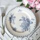 Mismatched antique ironstone dinner plates