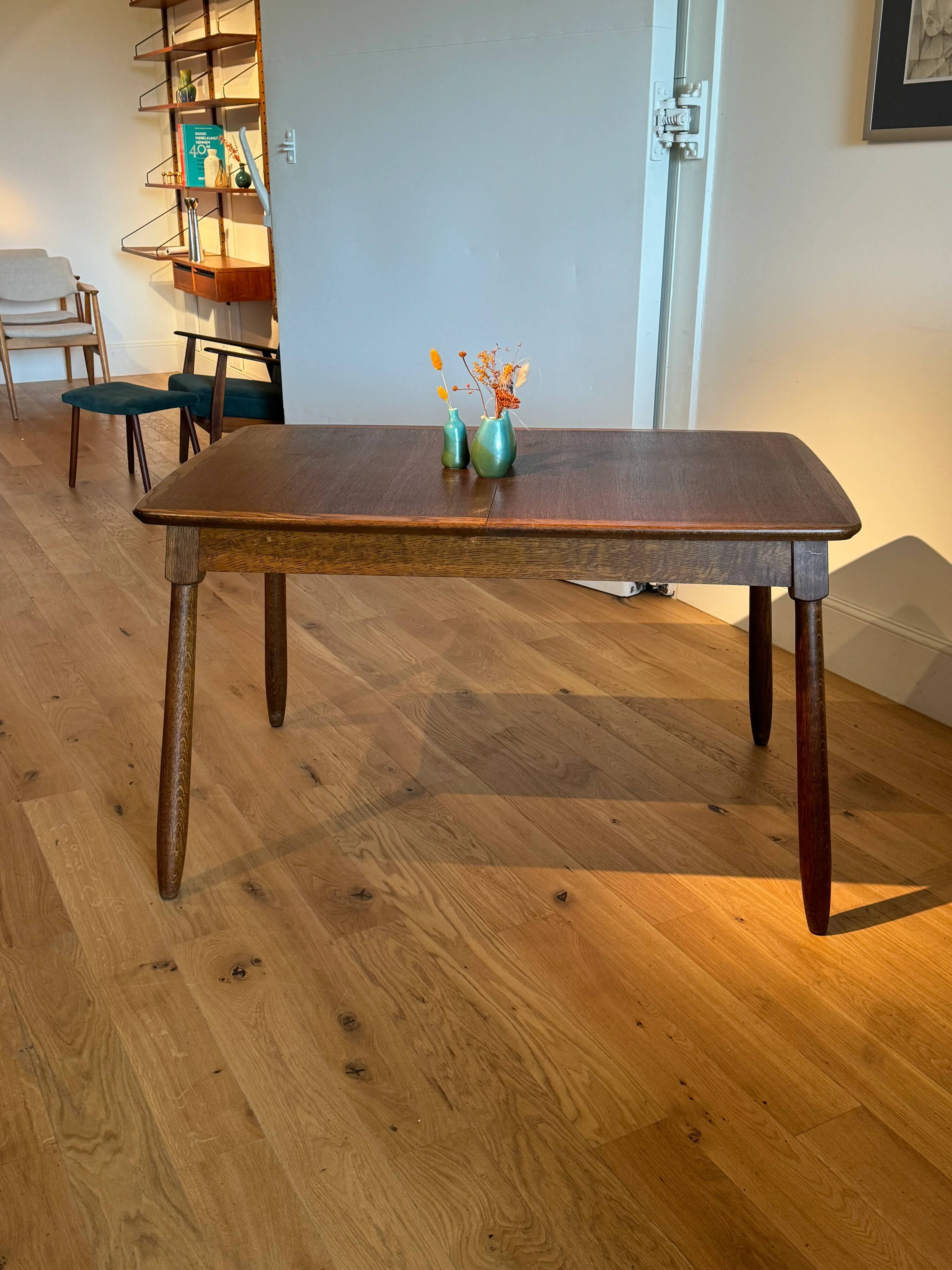 Vintage Scandinavian oak table "Mette"