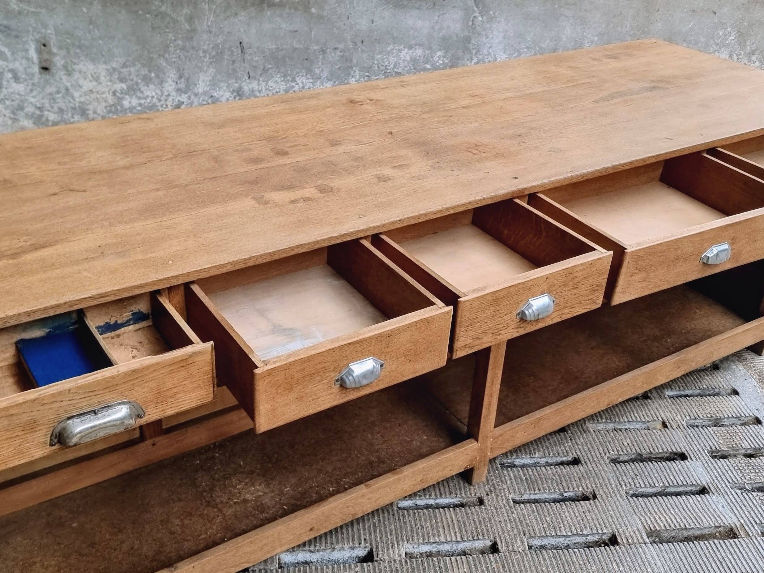 Antique counter kitchen island shop counter oak