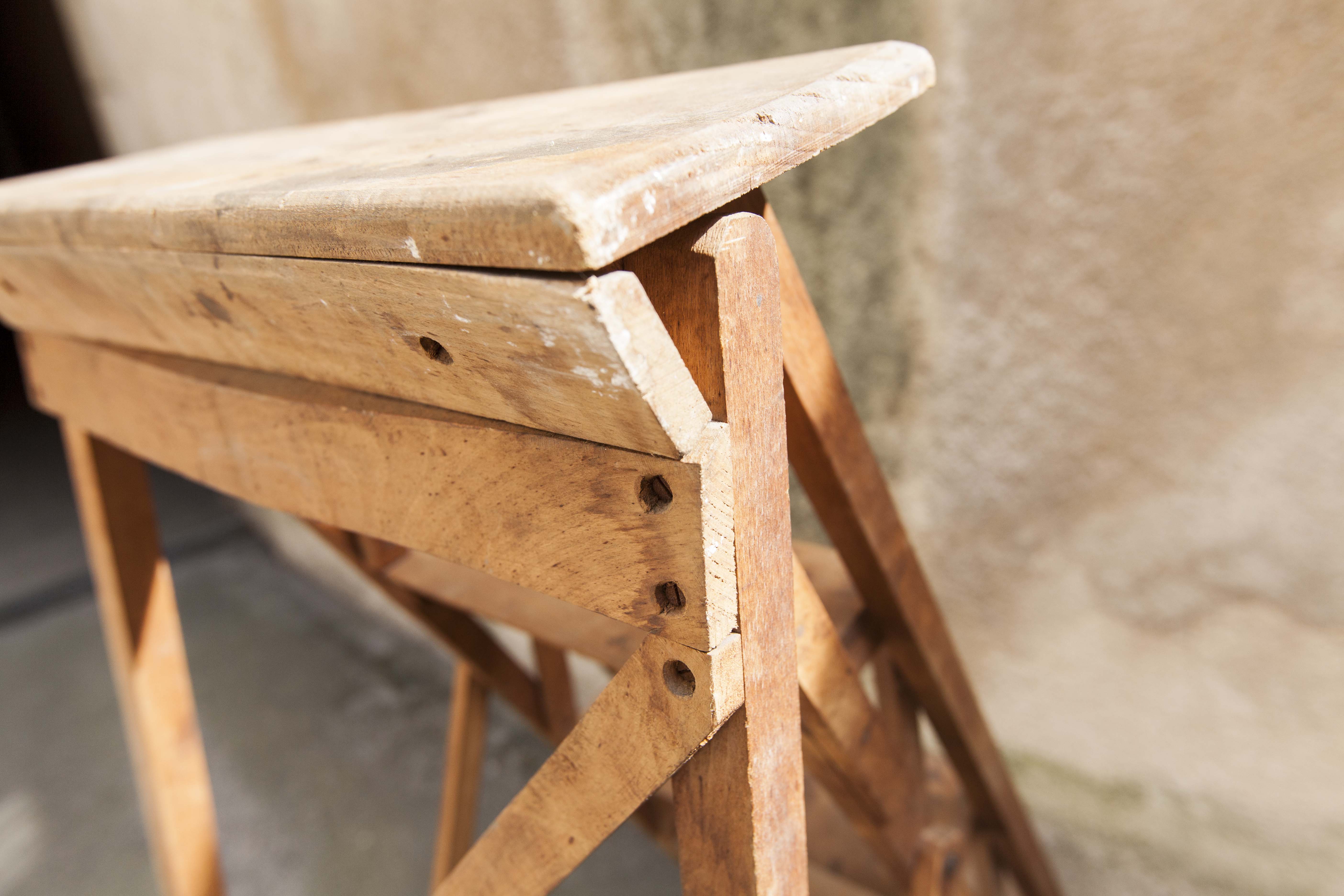 Painter 50s wooden stepladder